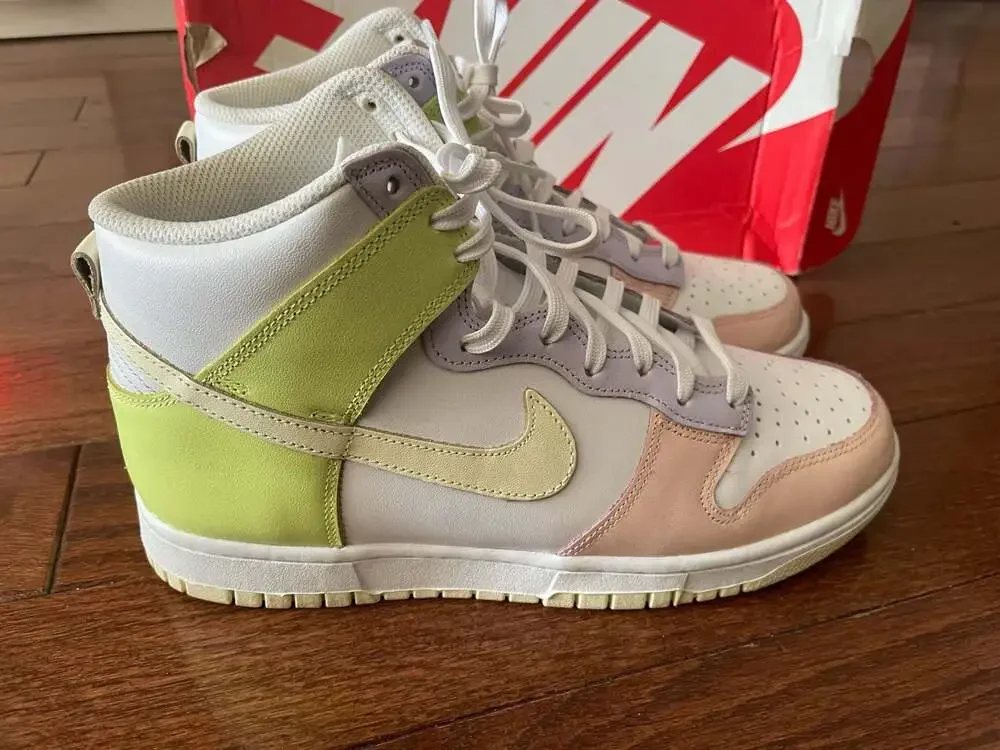 Nike Dunk High Pastel Multi Color Womens 9 / Youth 7.5 Easter Spring Sneakers